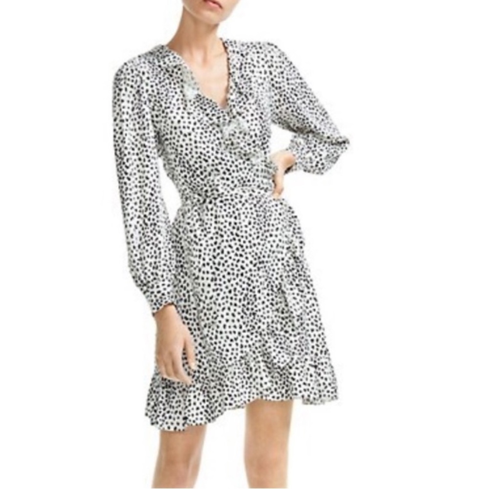 Maje leopard Dot Wrap Dress 1 xs